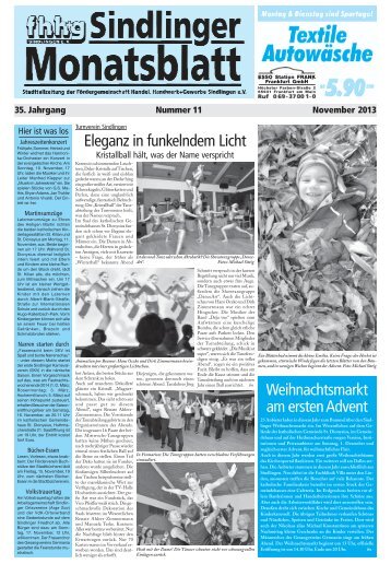 Sindlinger Monatsblatt November 2013 - Sindlingen