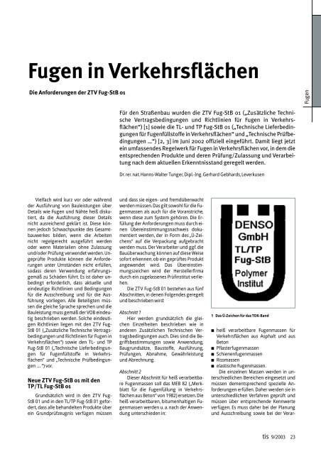 Fugen in Verkehrsflächen - Bauverlag