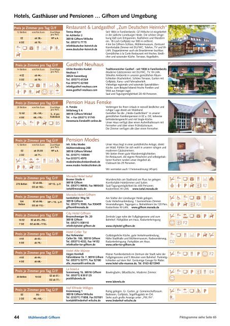 Urlaubsmagazin 2014 - Südheide Gifhorn