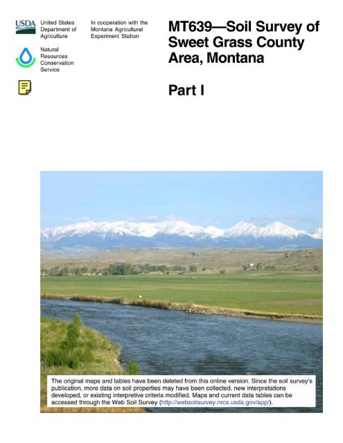 Soil Survey of Sweet Grass County Area, Montana - Soil Data Mart