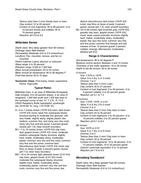 Soil Survey of Sweet Grass County Area, Montana - Soil Data Mart