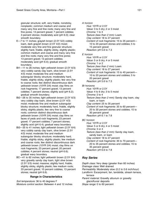 Soil Survey of Sweet Grass County Area, Montana - Soil Data Mart