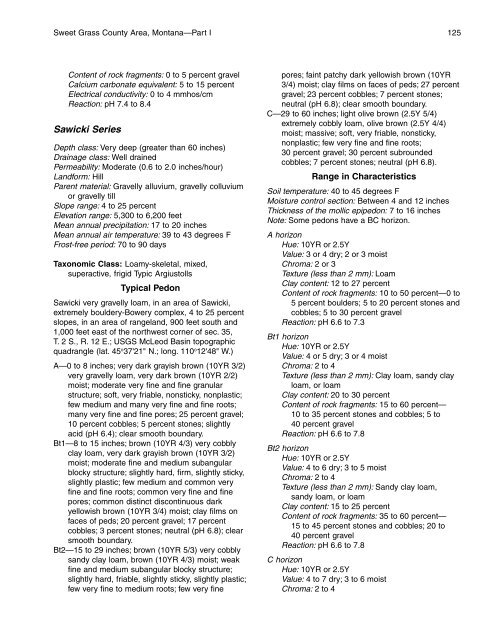 Soil Survey of Sweet Grass County Area, Montana - Soil Data Mart