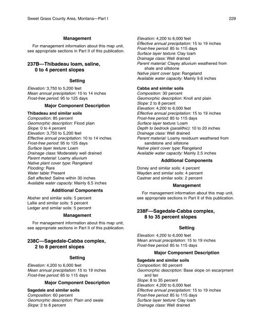 Soil Survey of Sweet Grass County Area, Montana - Soil Data Mart