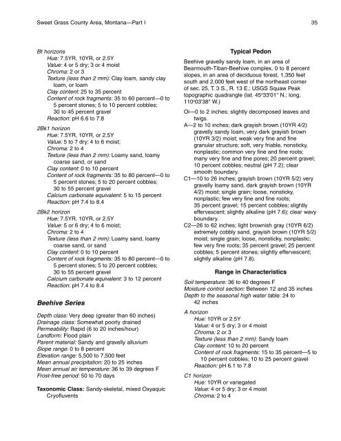 Soil Survey of Sweet Grass County Area, Montana - Soil Data Mart