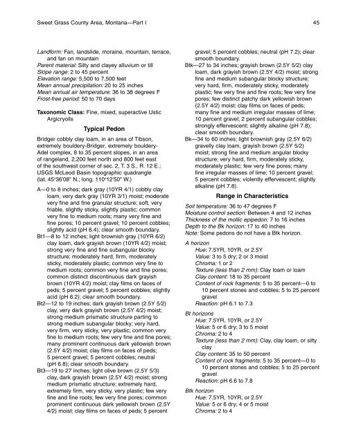 Soil Survey of Sweet Grass County Area, Montana - Soil Data Mart