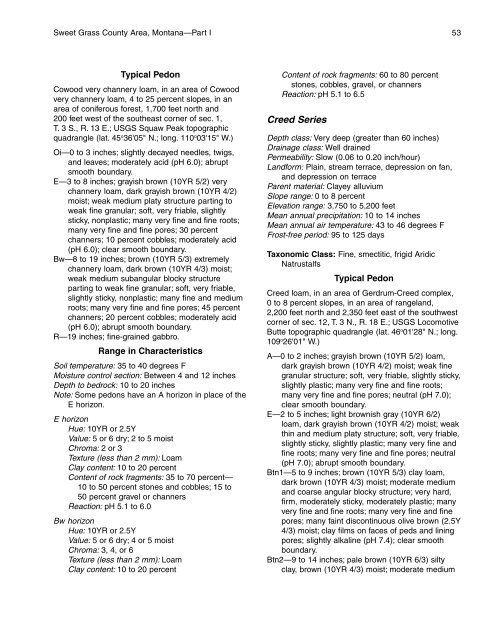 Soil Survey of Sweet Grass County Area, Montana - Soil Data Mart