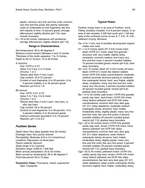 Soil Survey of Sweet Grass County Area, Montana - Soil Data Mart