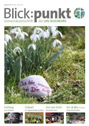 Gemeindezeitschrift der - Landeskirchliche Gemeinschaft Augsburg