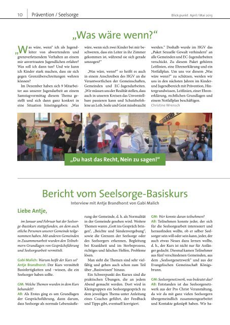 Gemeindezeitschrift der - Landeskirchliche Gemeinschaft Augsburg