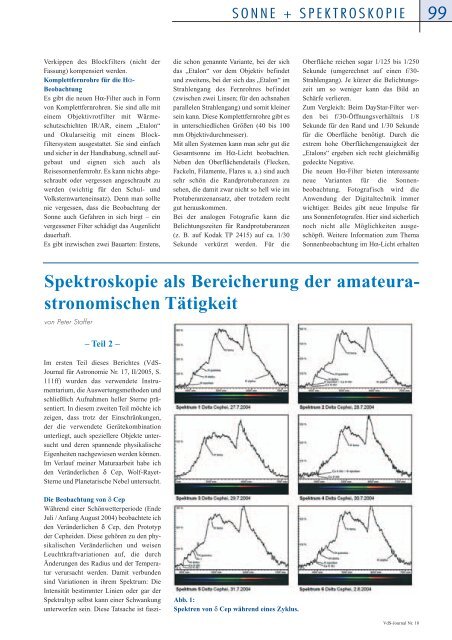 Spektroskopie als Bereicherung der amateurastronomischen ...