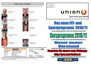 Vereinszeitung Ausgabe 2/2010 - Sportunion