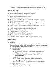 Chapter 9 – Weight Management: Overweight, Obesity, and ... - PCC