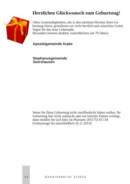 Gemeindebrief herunterladen - Stephanusgemeinde Seershausen
