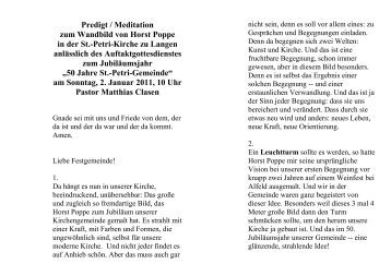 Predigt / Meditation zum Wandbild von Horst Poppe - Ev.-luth ...