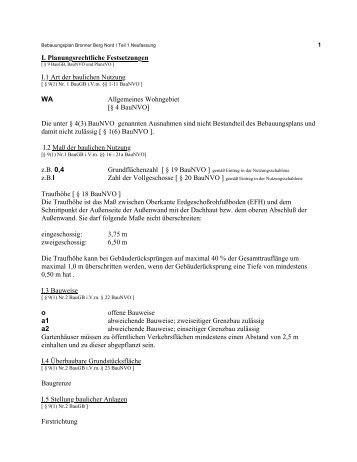 Festsetzungen - Stadtplanung in Laupheim