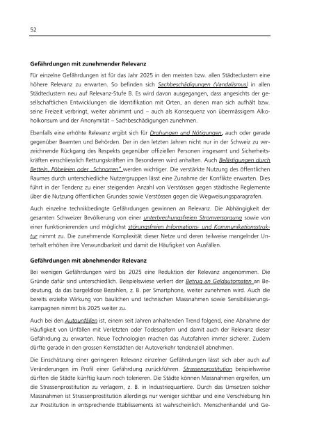 Sichere Schweizer Städte 2025 - Schlussbericht - Schweizerischer ...