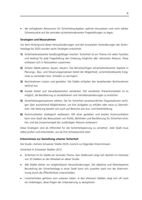 Sichere Schweizer Städte 2025 - Schlussbericht - Schweizerischer ...