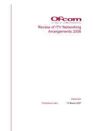Review of ITV Networking Arrangements 2006 - Stakeholders - Ofcom