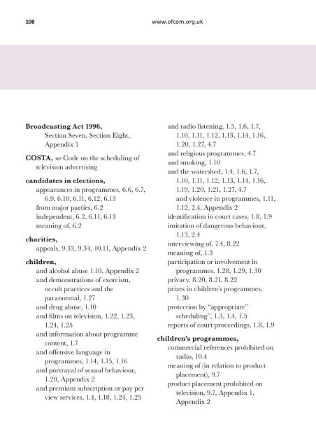 THE OFCOM BROADCASTING CODE - Stakeholders