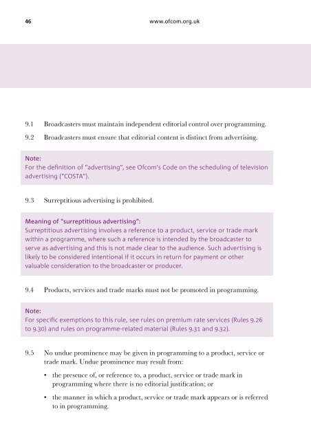 THE OFCOM BROADCASTING CODE - Stakeholders