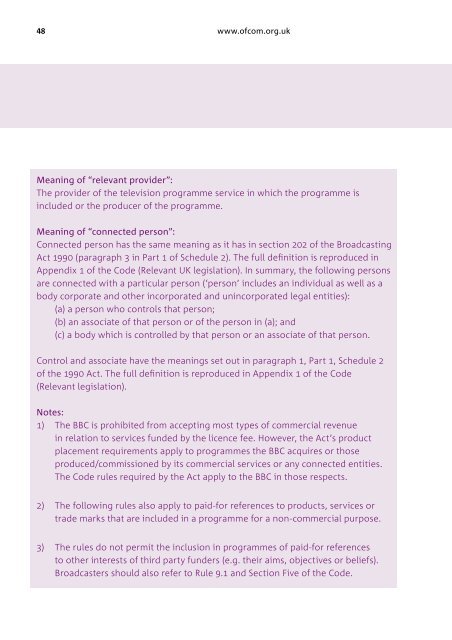 THE OFCOM BROADCASTING CODE - Stakeholders