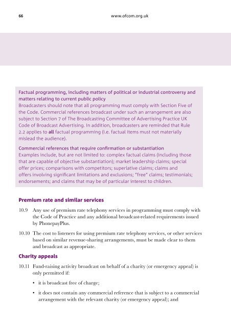 THE OFCOM BROADCASTING CODE - Stakeholders