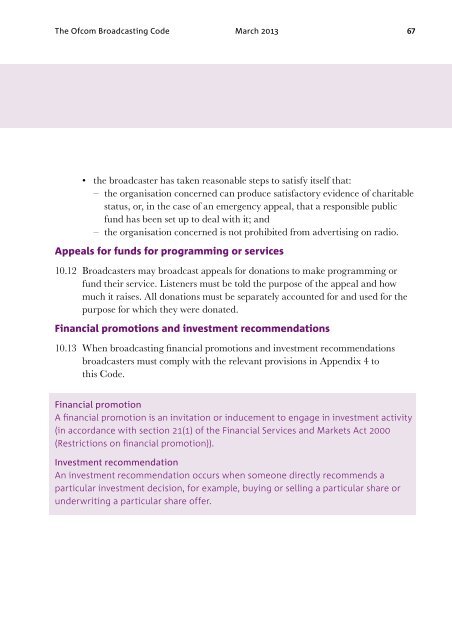 THE OFCOM BROADCASTING CODE - Stakeholders