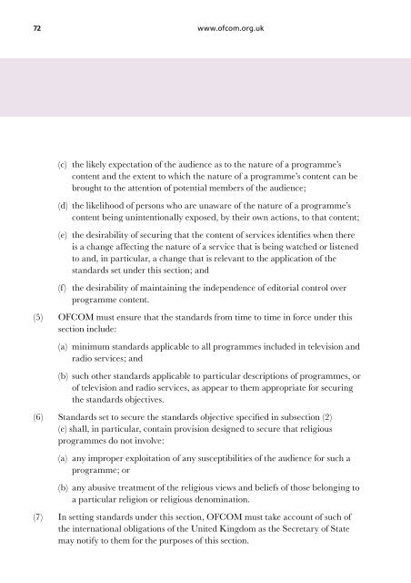 THE OFCOM BROADCASTING CODE - Stakeholders