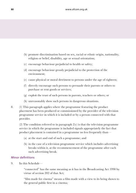 THE OFCOM BROADCASTING CODE - Stakeholders