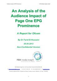 An Analysis of the Audience Impact of Page One ... - Stakeholders