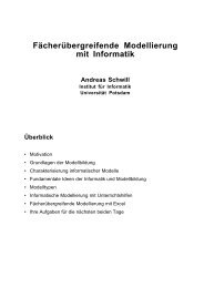 Fächerübergreifende Modellierung mit Informatik, Vortrag in der ...