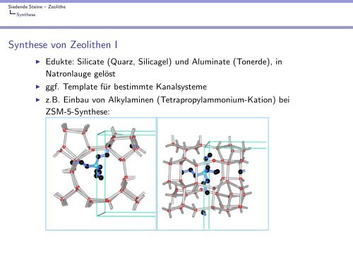 Zeolithe - Anorganische Chemie, AK Röhr, Freiburg