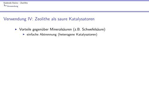 Zeolithe - Anorganische Chemie, AK Röhr, Freiburg
