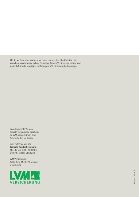 "Produkthaftpflicht für Gewerbebetriebe" (PDF) - LVM Versicherung