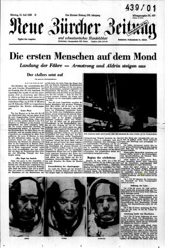 21. Juli 1969 - Neue Zürcher Zeitung