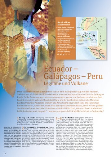 Ecuador – Galápagos – Peru - Studiosus Reisen München GmbH