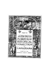 ROBIKTSON HISTORICAL CANADIANA - Toronto Public Library