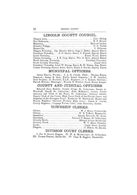 counties of lincoln & welland. - Toronto Public Library