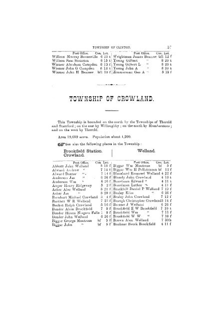 counties of lincoln & welland. - Toronto Public Library
