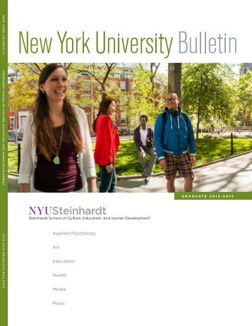 applied psychology art education health media ... - NYU Steinhardt