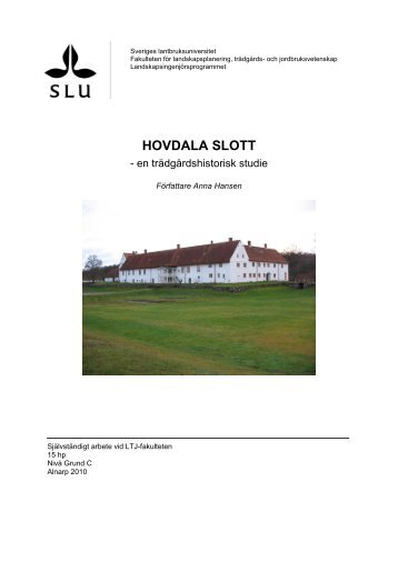 HOVDALA SLOTT - SLU