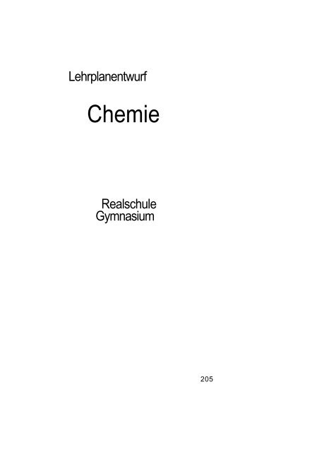 Biologie / Chemie / Physik - Lehrpläne