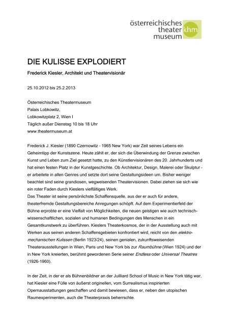 DIE KULISSE EXPLODIERT - Presse