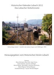 Titel 2012 Bahn.indd - Historischer Verein Lebach EV