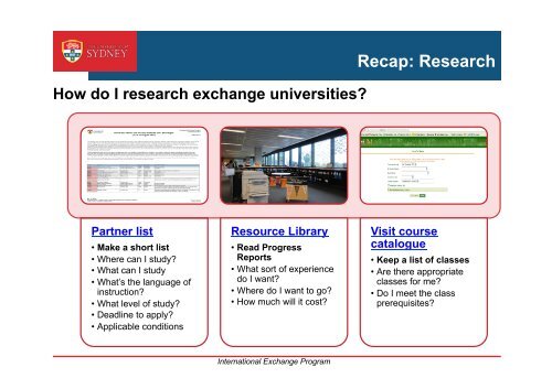 International Exchange Program - The University of Sydney