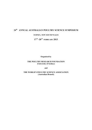 APSS 2013 Proceedings - The University of Sydney