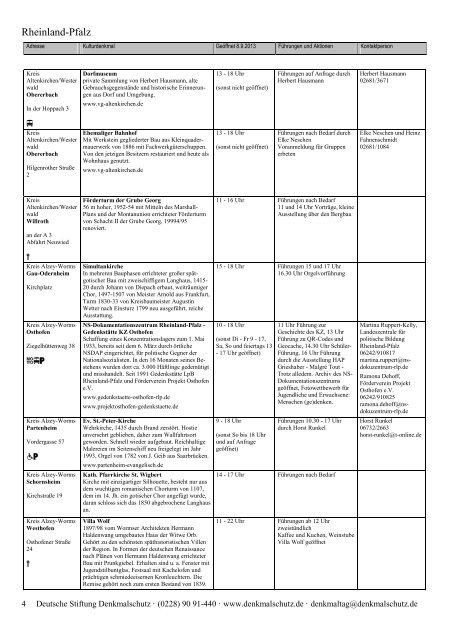 Programm als PDF herunterladen - Tag des offenen Denkmals