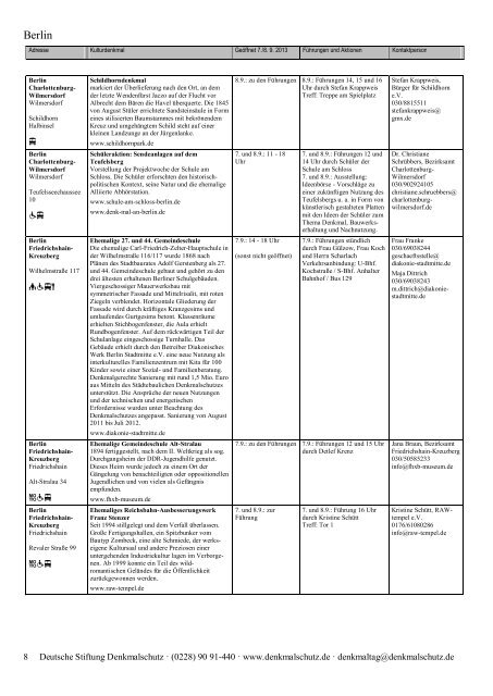 Programm als PDF herunterladen - Tag des offenen Denkmals