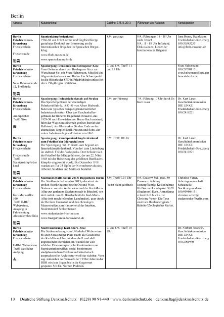 Programm als PDF herunterladen - Tag des offenen Denkmals